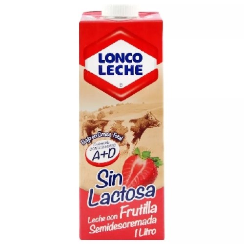 Loncoleche - leche semidescremada frutilla 1L